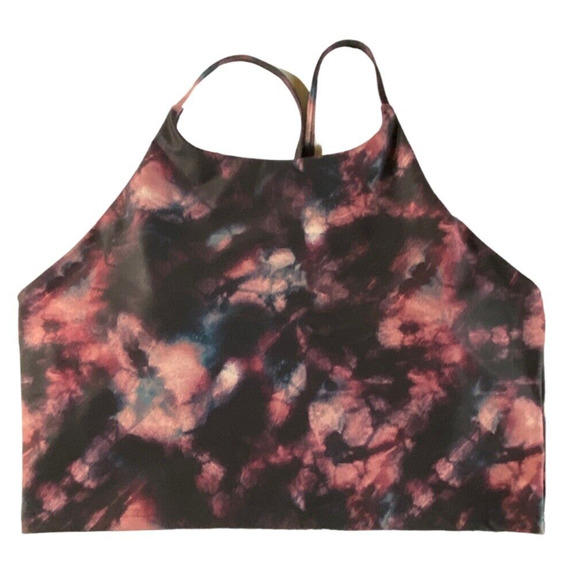 Old Navy Other - Old Navy Active PowerSoft Support Sports Bra XL Pink Black Tie Dye